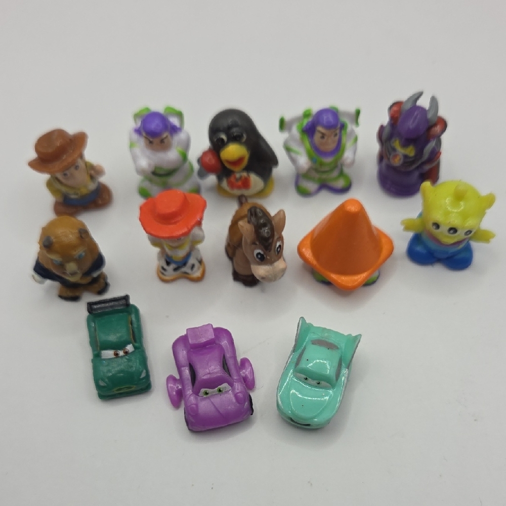Disney Pixar Lot Of 13 Squinkies Toy Story, Cars, & Beast